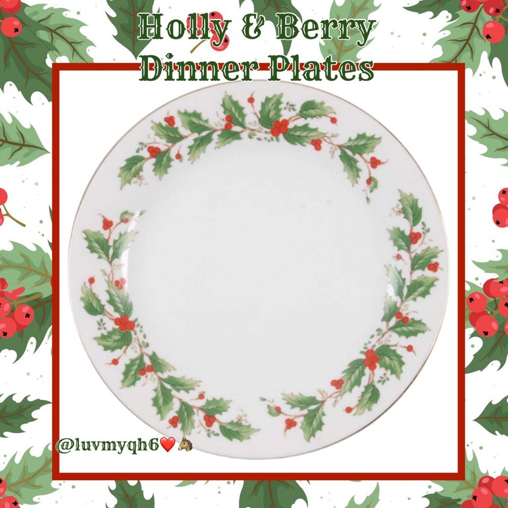 CHINA PEARL Christmas Dinner Plates